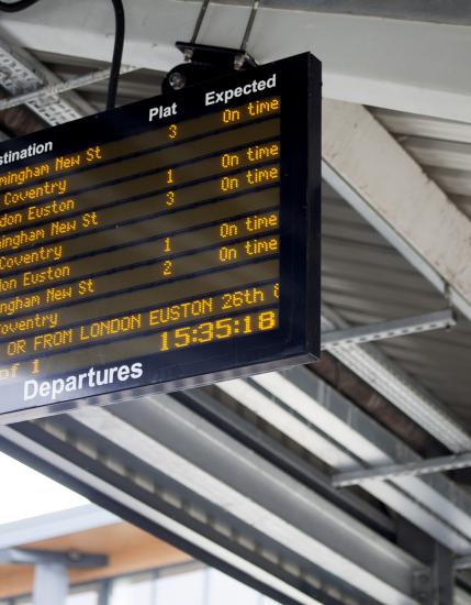 Train departure board